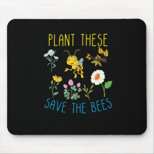 Bienenkopfgeschenk Pflanze Diese Rettete die Bie Mousepad