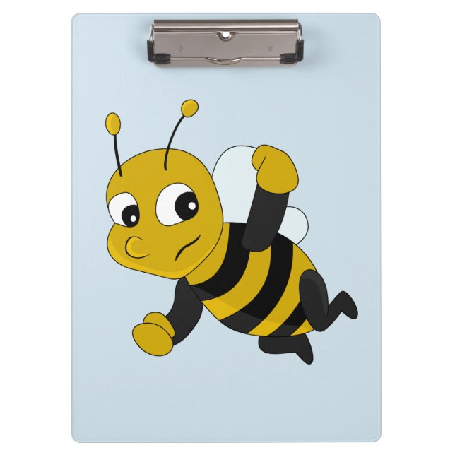 Bienenkopfplatte Cartoon Klemmbrett (Vorderseite)