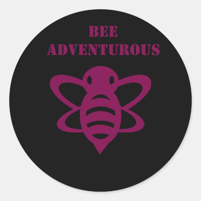 Bienenkopfsticker Runder Aufkleber (Vorderseite)