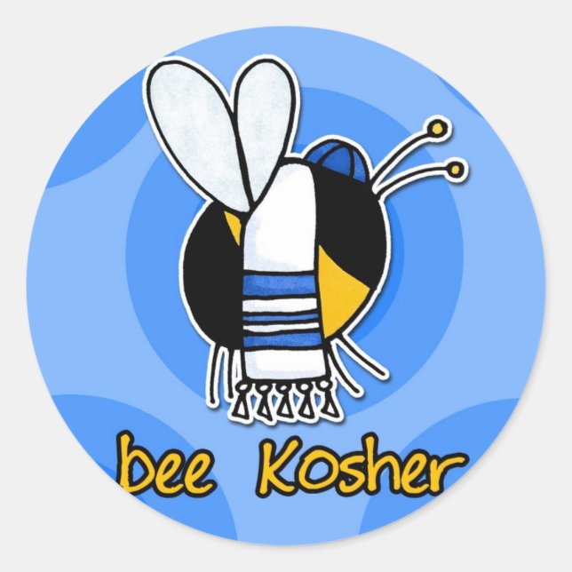 Bienenkoscher Runder Aufkleber (Vorderseite)