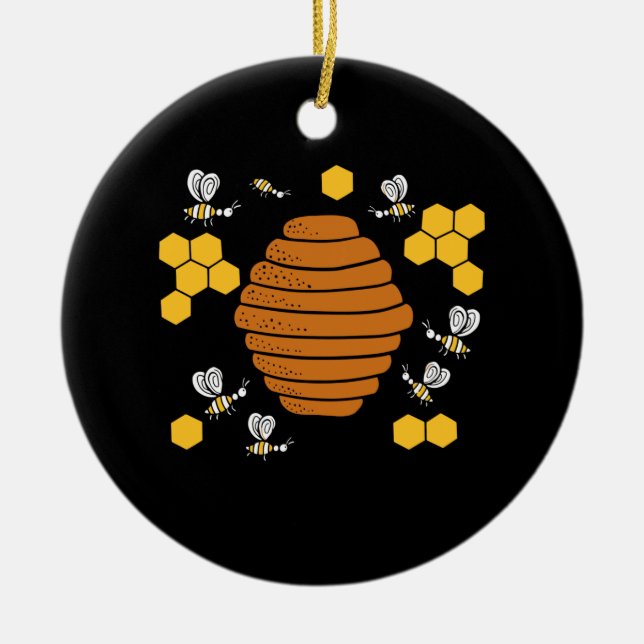 Bienenkraub Keramik Ornament (Vorne)