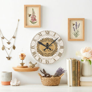 Bienenkraut Runde Wanduhr