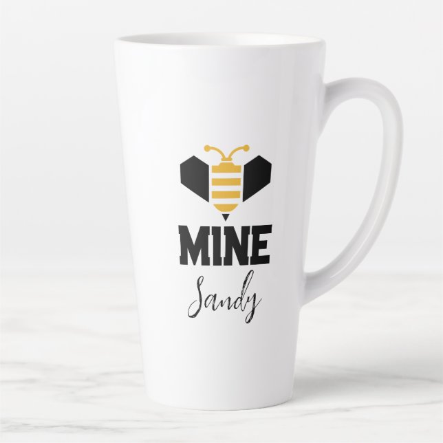 Bienenkrebs Mine Minimalistisch Romantisches Gesch Milchtasse (Rechts)