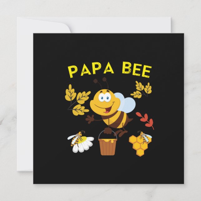 Bienenküche Art Papa Feiertagskarte (Vorderseite)