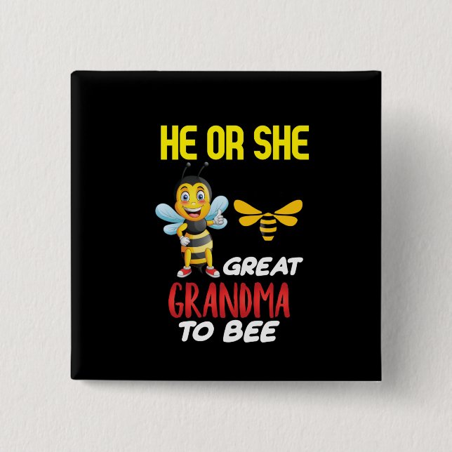 Bienenküche Kunst Großes Oma Button (Vorderseite)