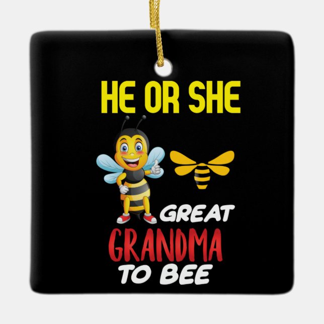Bienenküche Kunst Großes Oma Keramikornament (Vorderseite)