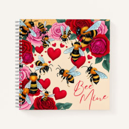 Bienenkultur - Romantisches Blumendesign Notizbuch