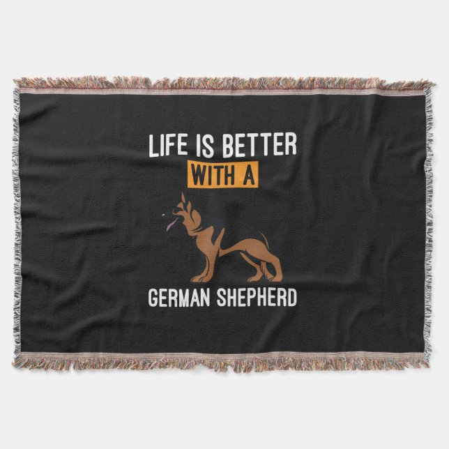 Bienenkunst mit deutschem Schäferhund Decke (Vorderseite)