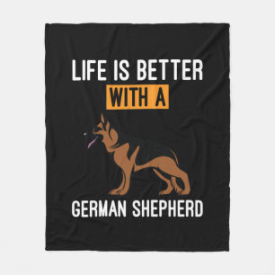 Bienenkunst mit deutschem Schäferhund Fleecedecke