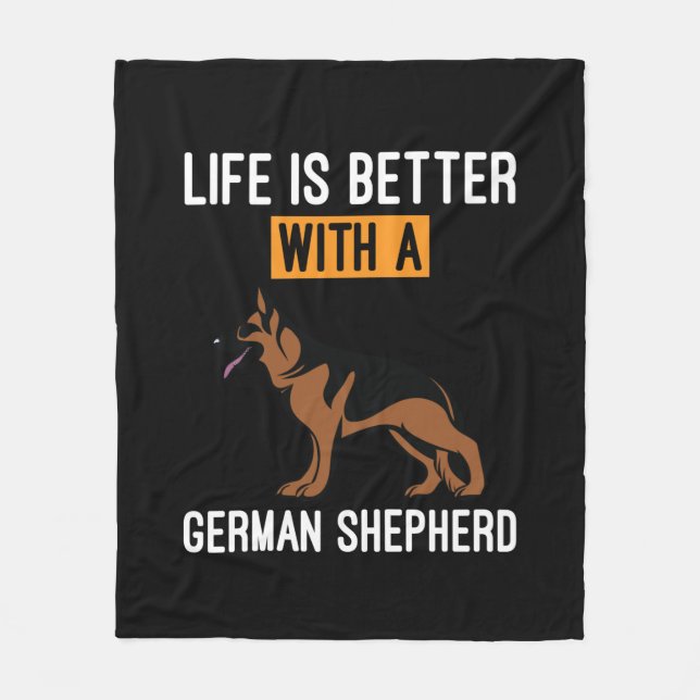 Bienenkunst mit deutschem Schäferhund Fleecedecke (Vorderseite)