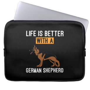 Bienenkunst mit deutschem Schäferhund Laptopschutzhülle