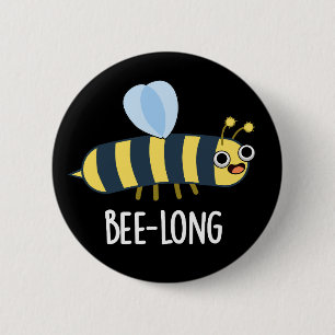 Bienenlange, sonnige Langinsektenbiene Pun Dark BG Button