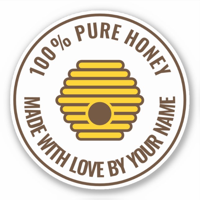 Bienenlogo Honigmacher für Unternehmen und Vinyl-A Aufkleber (Vorderseite)