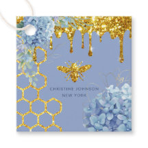 Bienenlogo und blaue Hydrangea