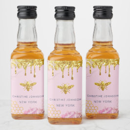 Bienenlogo und Etikett für eine Flüssigflasche aus