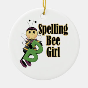 Bienenmädchen, die Bienenvölker zum Cartoon machen Keramik Ornament