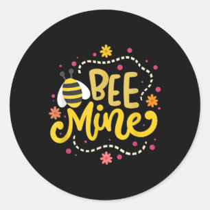 Bienenmine - Glückliche Valentinstag-Quotes Runder Aufkleber