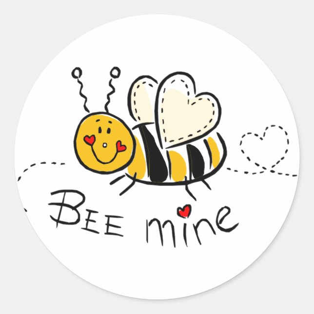 Bienenmine Runder Aufkleber (Vorderseite)
