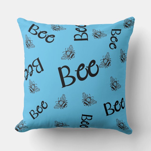 Bienenmuster fliegen überall kissen (Vorderseite)