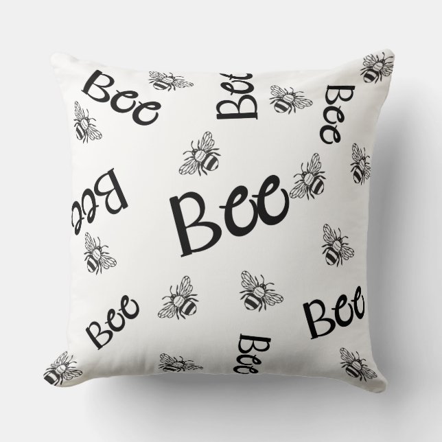 Bienenmuster fliegen überall kissen (Vorderseite)