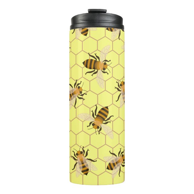 Bienenmuster Thermosbecher (Vorderseite)