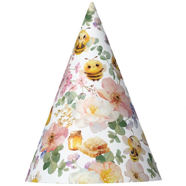 Bienenpapier Partyhütchen (Floral Bee Paper Party Hat by Painted Paperie
)