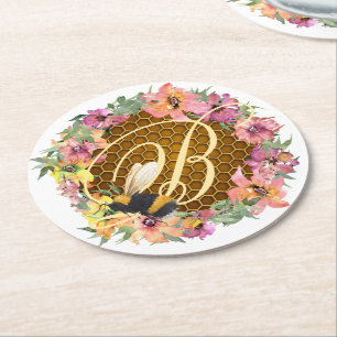 Bienenpapier-Untersetzer Runder Pappuntersetzer