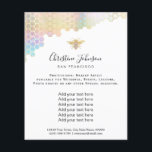 Bienenpastellwabenkraut Flyer<br><div class="desc">Schönheitssalon berufliche Make-up-Künstler Flyer</div>