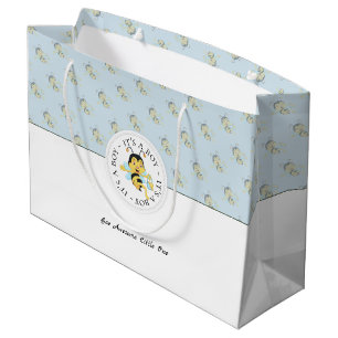 BienenPhantastisch-Baby-Boy  Personalisiertes Mono Große Geschenktüte