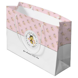 BienenPhantastisches Baby Girl Personalisiertes M Große Geschenktüte