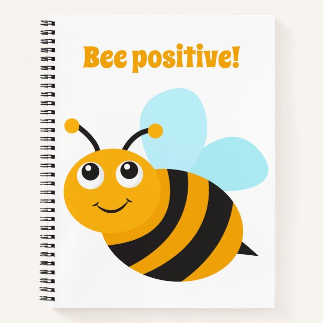 Bienenpositives SpiralNotebook Notizbuch (Vorderseite)