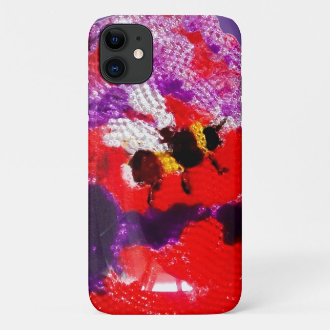 Bienenrot Lila farbenfroh Case-Mate iPhone Hülle (Rückseite)