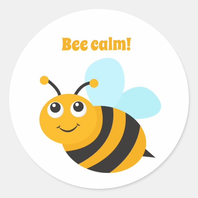 Bienenruhe Runder Aufkleber (Vorderseite)