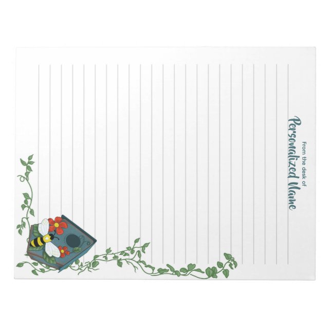 Bienen's Birdhouse Ballet Lined Notepad Notizblock (Vorderseite)