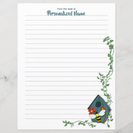 Bienen's Birdhouse Ballet Lined Paper Sheet
