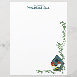 Bienen's Birdhouse Ballet unliniert Papier Blatt