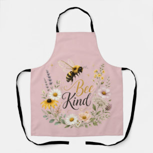 Bienenschürze mit Blumendruck Schürze
