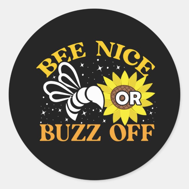 Bienenspiel Runder Aufkleber (Vorderseite)
