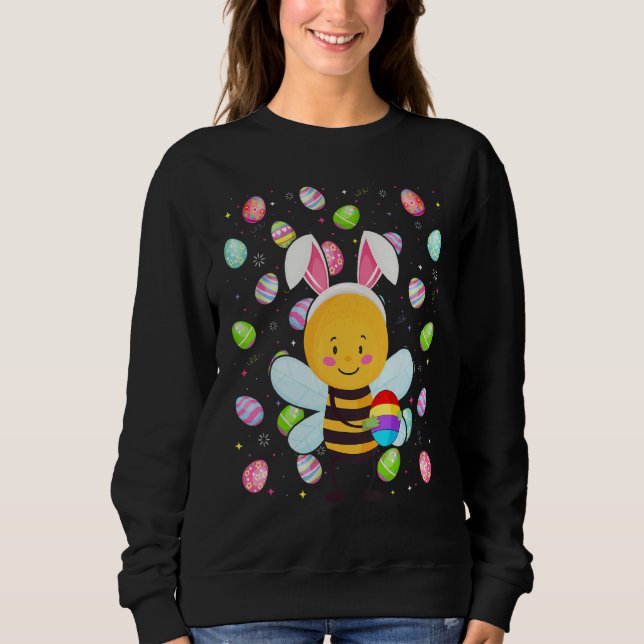 Bienensteiger Ei Funny Bee Ostersonntag Sweatshirt (Vorderseite)