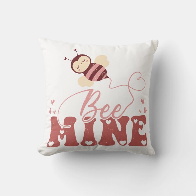 Bienensterbe Niedlich Valentinstag Kissen (Vorderseite)