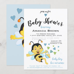 Bienensterube Phantastisch Baby Boy Dusche   Einladung