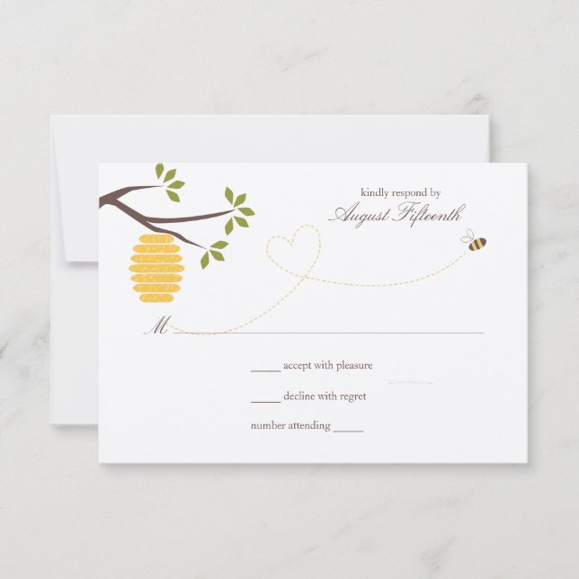 Bienenstöbchenreaktion RSVP Karte (Vorderseite)