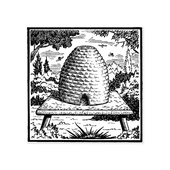 Bienenstock Art Rubber Briefmarke Gummistempel (Prägung)