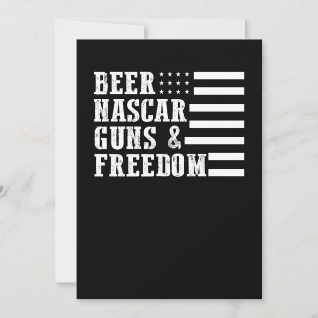 Bienenstock| Bier Nascar Guns Freiheit Dankeskarte (Vorderseite)