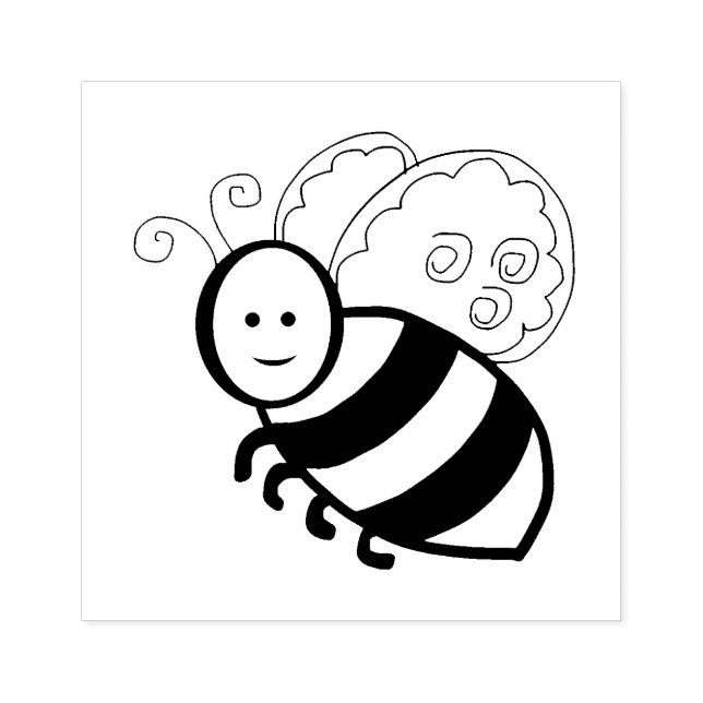 Bienenstock-Cartoon Gummistempel (Prägung)