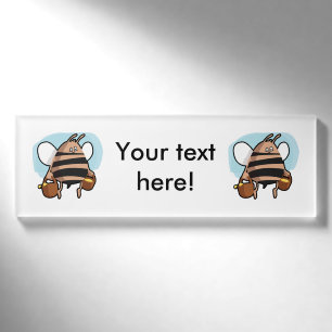 Bienenstock-Cartoon Namenschild