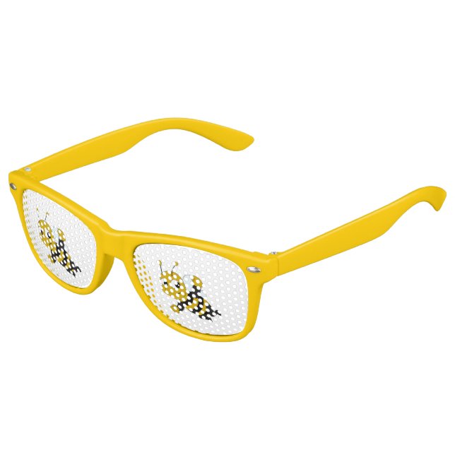 Bienenstock-Cartoon Sonnenbrille (Schrägansicht)
