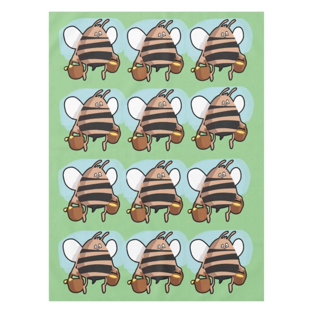 Bienenstock-Cartoon Tischdecke (Vorderseite)