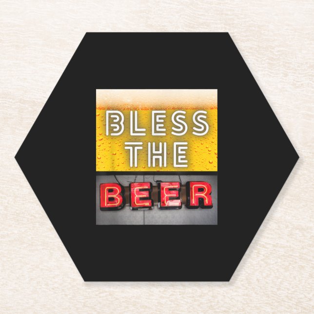 Bienenstock| Das Bier segnen Untersetzer (Vorderseite)