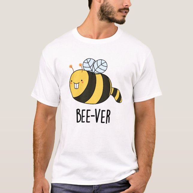 Bienenstock-Funny Animal Beaver Pun T-Shirt (Vorderseite)